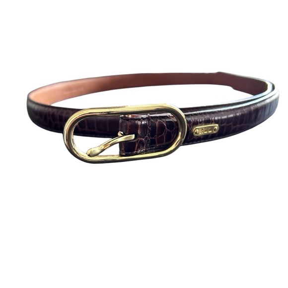 Ralph Lauren Brown Crocodile Leather Belt SZ XL